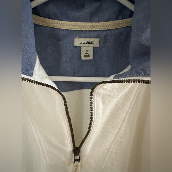 L.L Bean White Quarter Zip Lightweight Sweater! Womens Small. NEVER WORN! - Picture 4 of 5